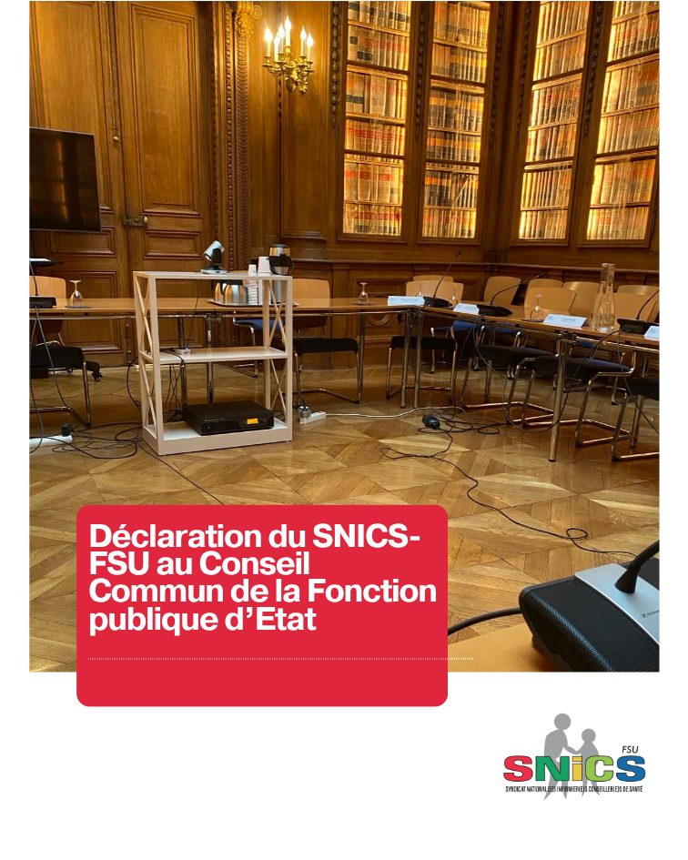 Intervention FSU–SNICS au Conseil Commun de la Fonction Publique d’État du 07/10/2021