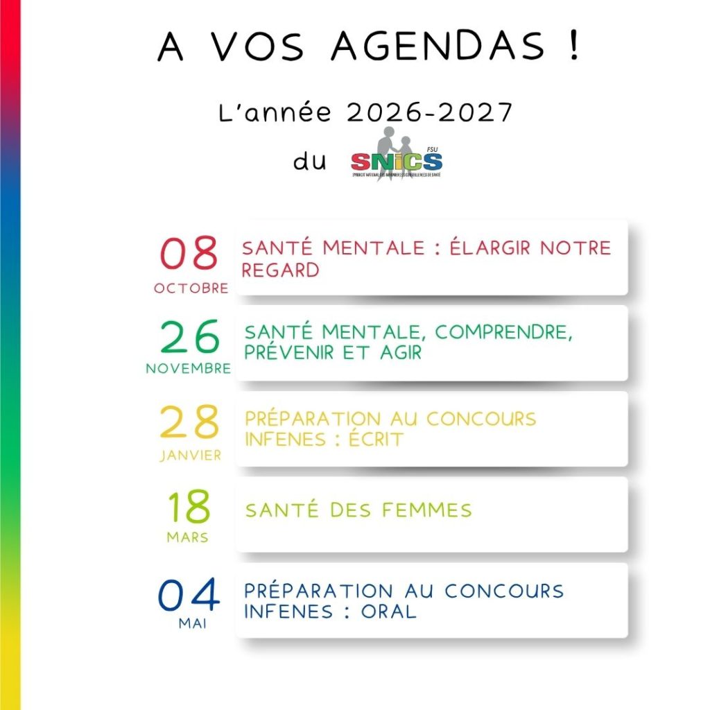  À vos agendas !