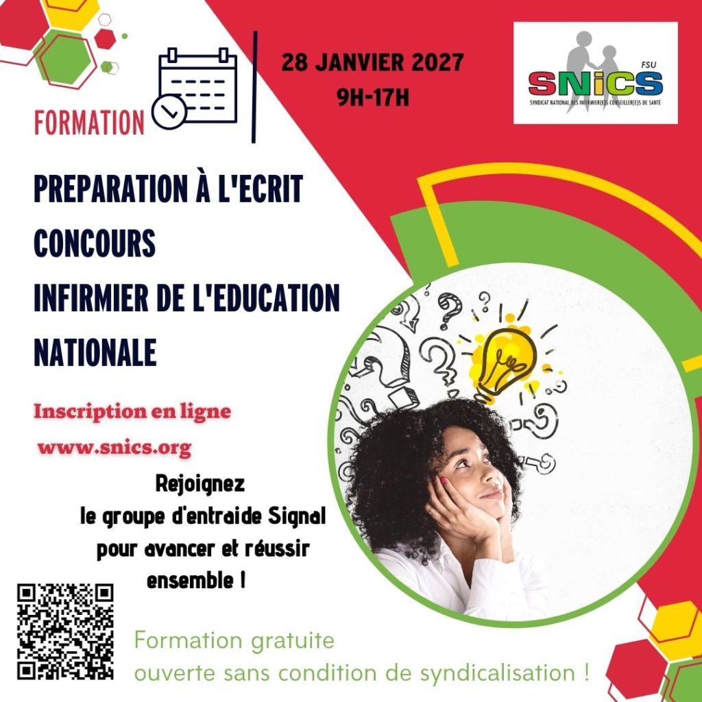Préparation au concours d’Infirmière de l’Éducation Nationale