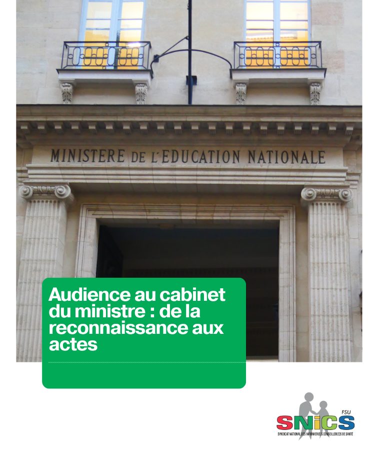Audience au cabinet du ministre : de la reconnaissance aux actes